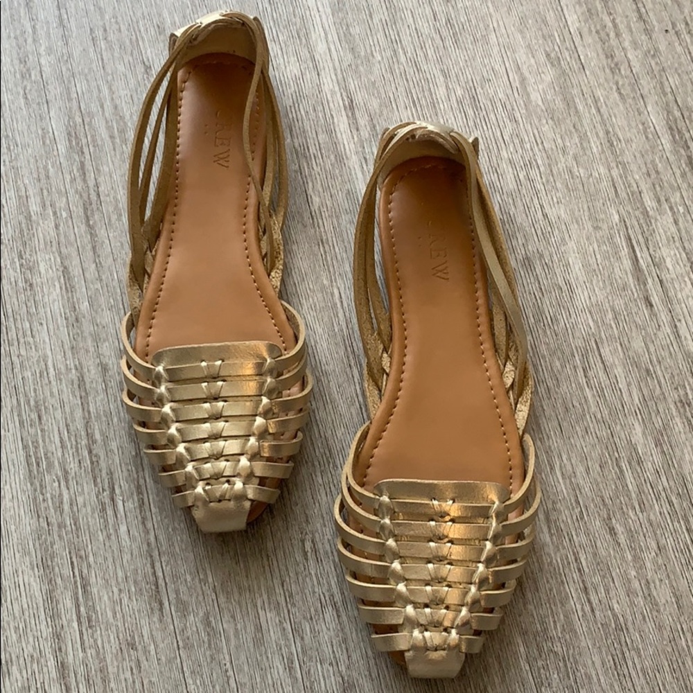 J. Crew gold sandals!